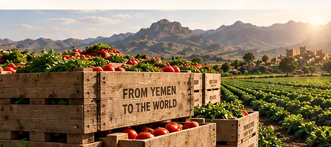 Vegetable crates in an agricultural growing area